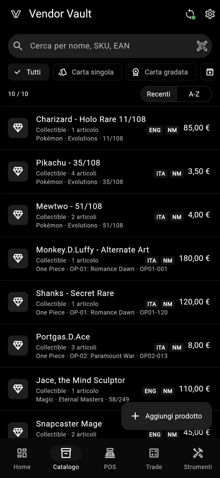 Catalogo + 350k carte TCG DB