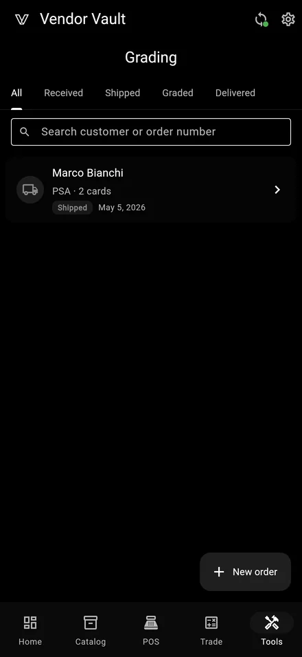 Grading lookup: PSA · BGS · SGC · GRAAD · ACE