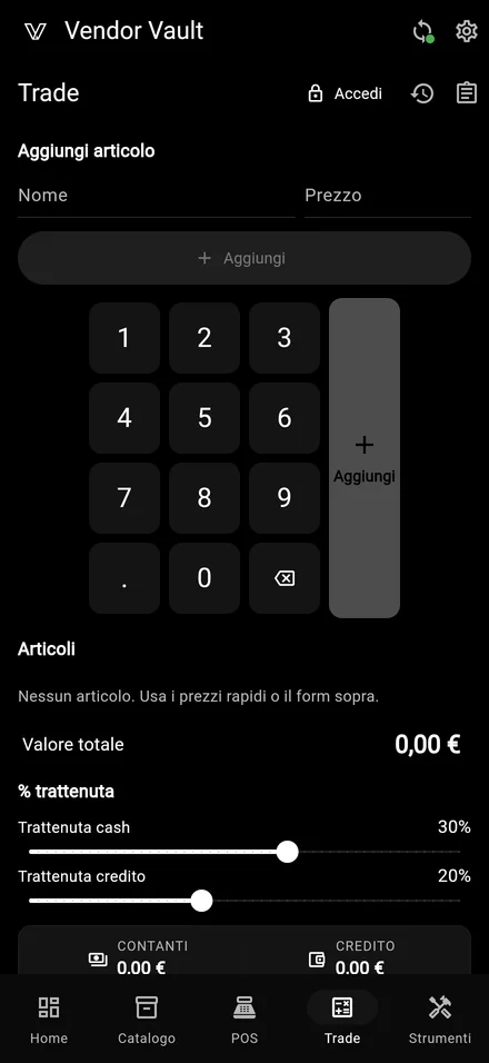 Calcolatrice trade-in